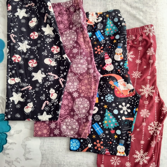 Leggings Depot Pants - 4 Pack Holiday Leggings 🛷⛄